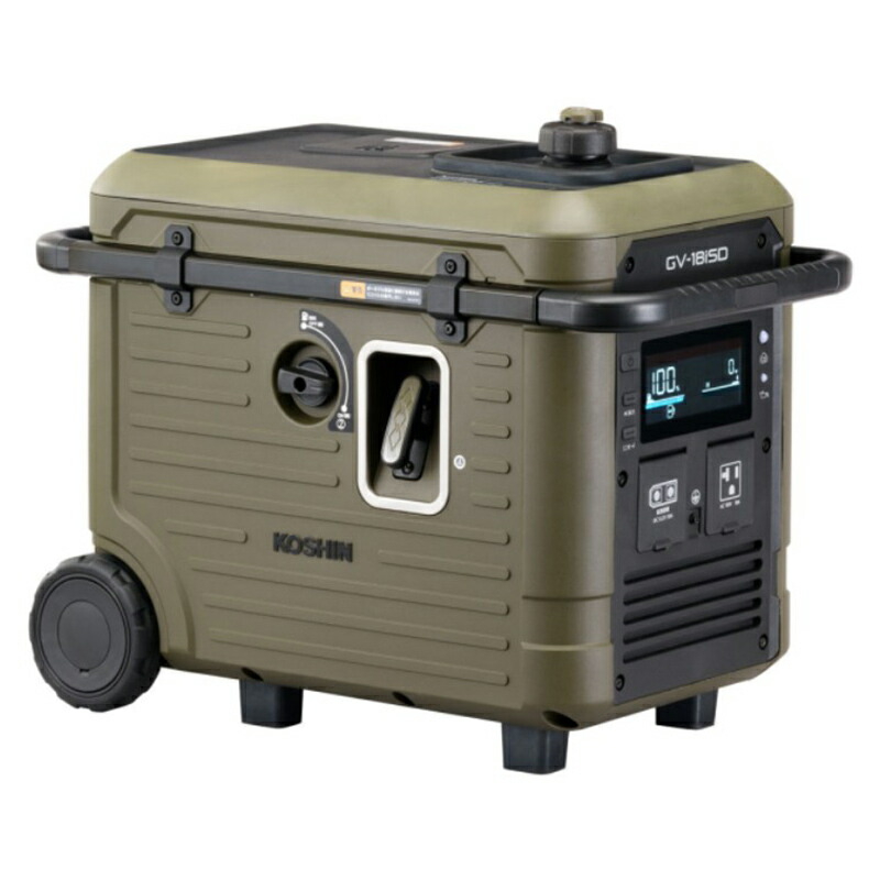 工進 インバーター発電機 1700W KOSHIN GV-18iSD 4971770651647｜スーパーメガホームセンター ejoy