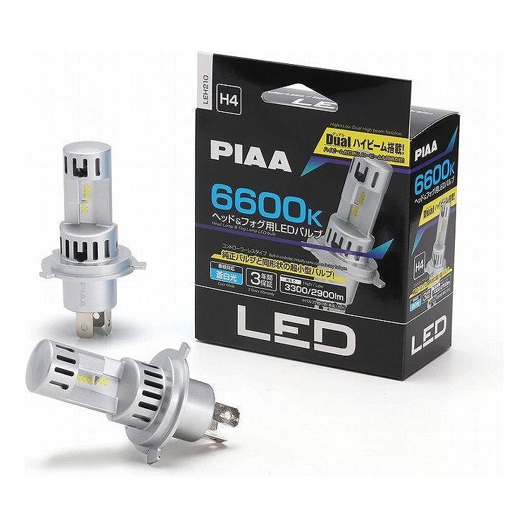 LEH180 ヘッド＆フォグ用 ピア PIAA LEDバルブ　H4 PIAA ピア ヘッド＆フォグ用LEDバルブ 6000K H4 2個入り〔LEH180