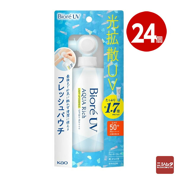 花王 ビオレ UV アクアリッチ ライトアップエッセンス フレッシュパウチ 120g 24個 SPF50+ 日焼け止め｜ニシムタ　店
