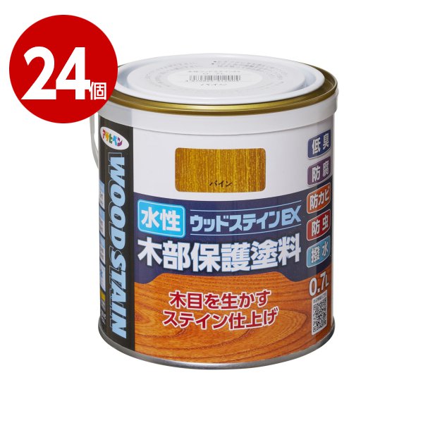 アサヒペン　水性ウッドステインＥＸ　0．7Ｌ×24個　パイン【送料無料】 【ｍ特】