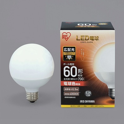 10個セット　LDG7N-G-6V4　アイリス LED　ボール球　未使用品 アイリスオーヤマ LDG7N-G-6V4 LED電球 ボール球形 60W相当