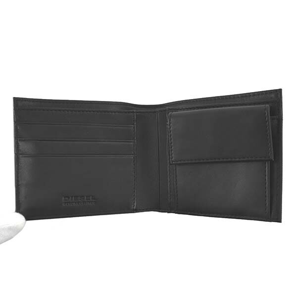 ディーゼル メンズ ブランド 黒 二つ折り財布 折り財布 Diesel 折り財布 ブラック メンズ財布 X Fashion Labo ファッションラボ 代 30代 財布 男性 黒 40代 50代