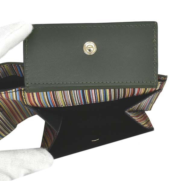 40代 男性 50代 おしゃれ 財布 ケース ポールスミス Smith ポールスミス Paul 財布 かっこいい Smith 30代 メンズ 折り財布 グリーン 緑 ブランド 代 二つ折り財布 M1a43 Fashion Labo ファッションラボ