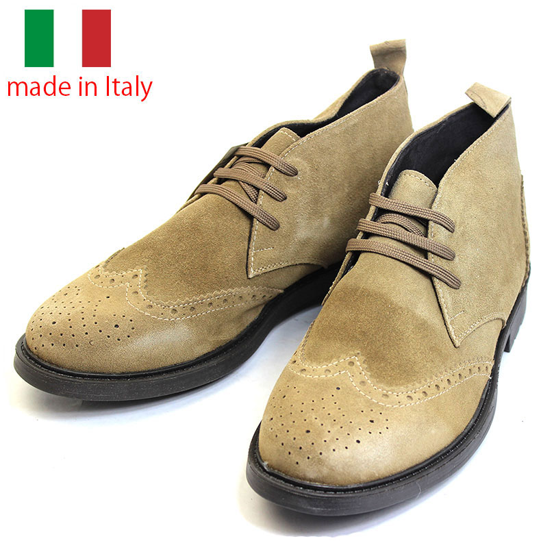 楽天市場】ブーツ メンズ シューズ 革靴 イタリア製 スエード レザー