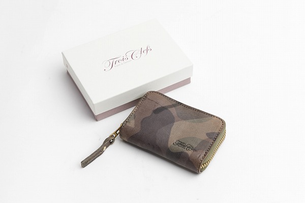 トワクレ Trois Crefs コインケース 小銭入れ メンズ アウトレット ブランド tc1303-camogr｜fashion-labo（ファッションラボ）