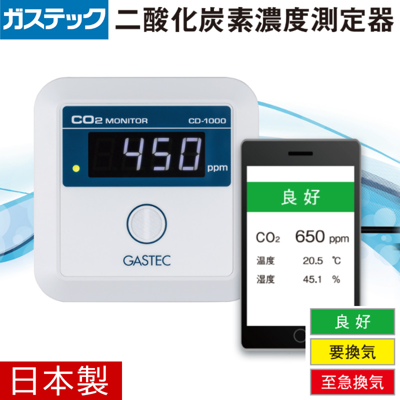 マート GASTEC ガステック 二酸化炭素濃度測定器 CD-1000 ad-naturam.fr