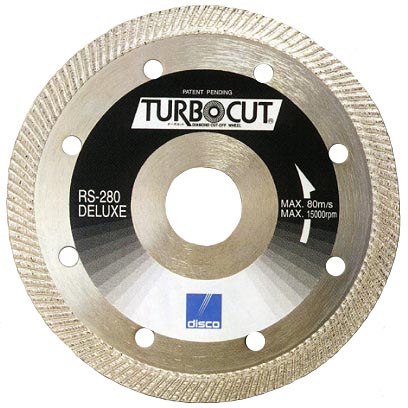 ディスコ (disco)　 コンクリート用ダイヤモンドブレード　RS-280　 ターボカット　 直径　105mm(4\