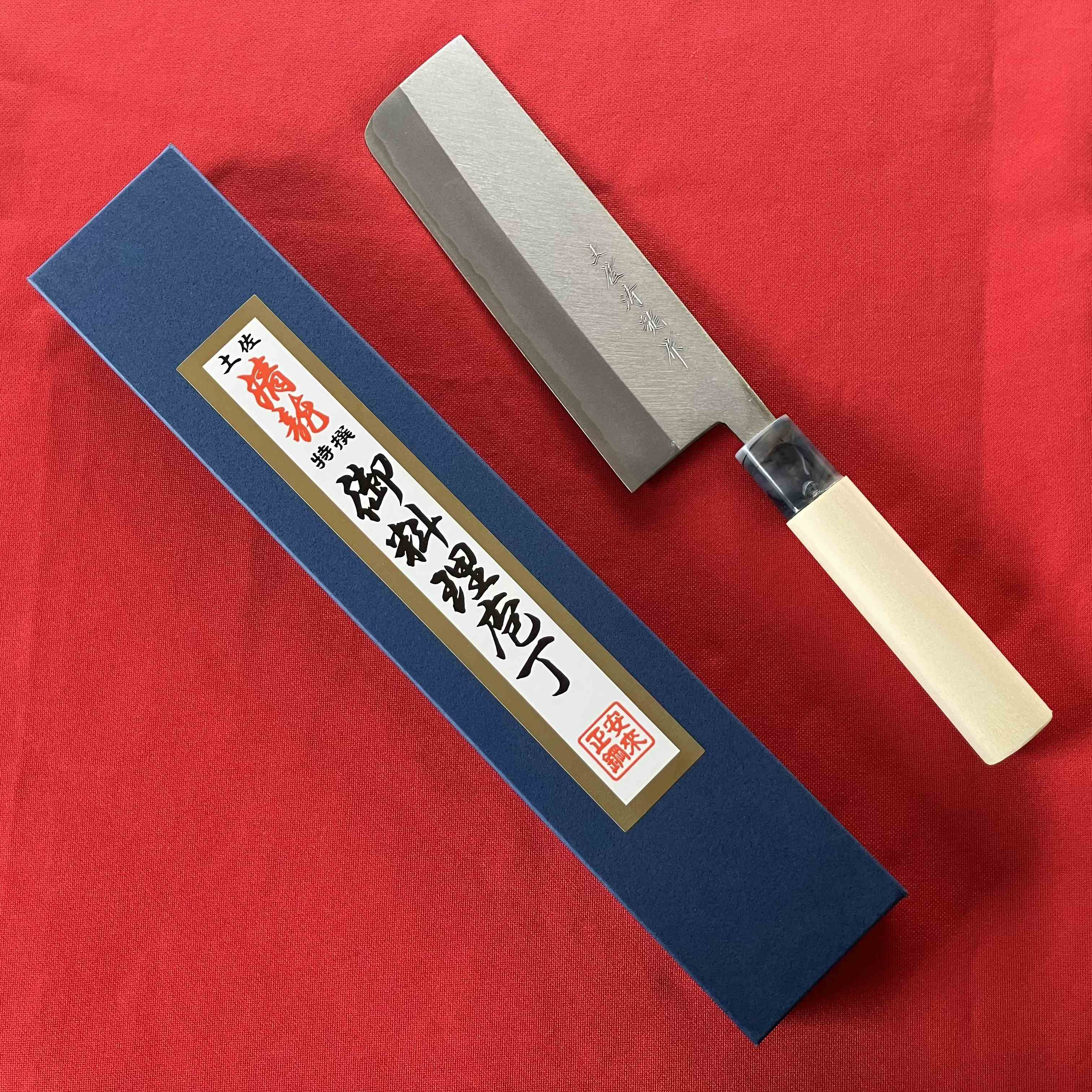 「土佐清龍作」巾広菜切まかない方（両刃）16.5珊