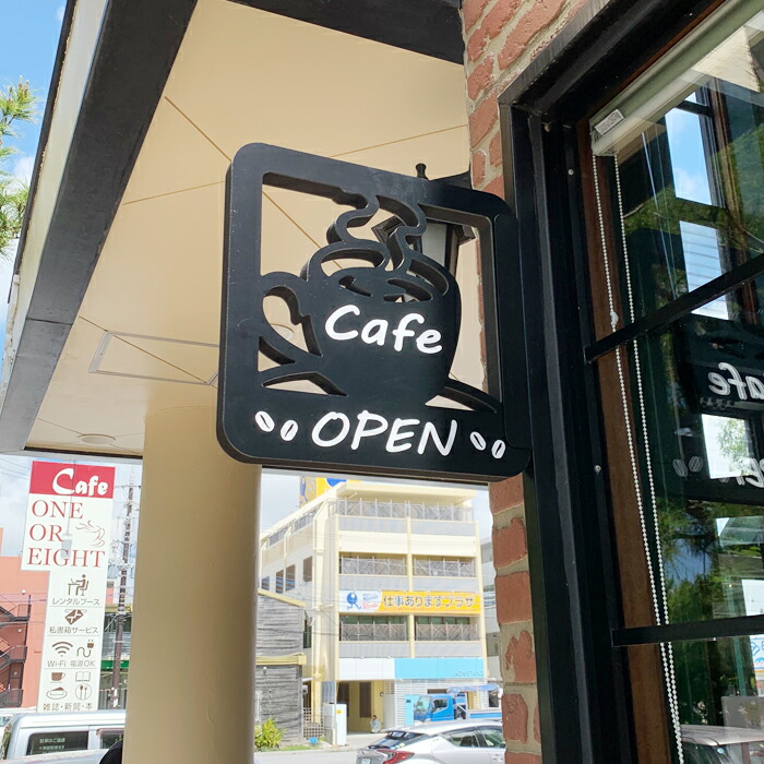 ツケレルン（MGサイン） 突き出し 看板 （cafe OPEN） mg-L-0001 35,685円