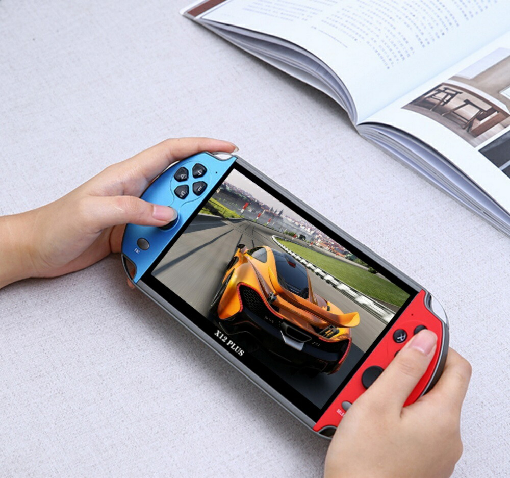 Plus  7in手持ちビデオゲームコンソール16GB PSP FC GBA NES 内蔵10000競り合い機競り合い機