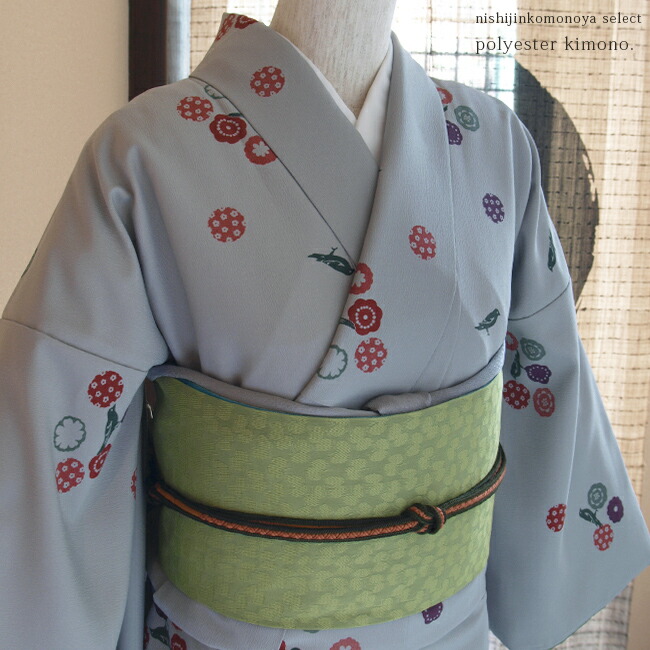 楽天市場】【送料無料】【 洗える着物 】ポリエステル 袷着物・広衿
