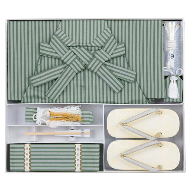 着物セット 新到着 530 日本製 高級 七五三袴セット合繊仕立て 太縞 緑袴 角帯 模造刀 扇子羽織紐 お守り 草履 三才 五才 七才 男の子 Shoxruxtj Com