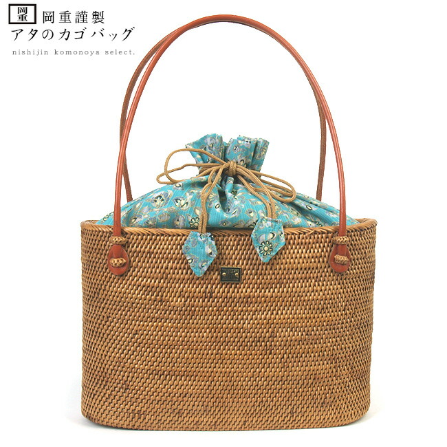 楽天市場】【高級 夏籠バッグ】アタのカゴバッグアタバッグ-巾着