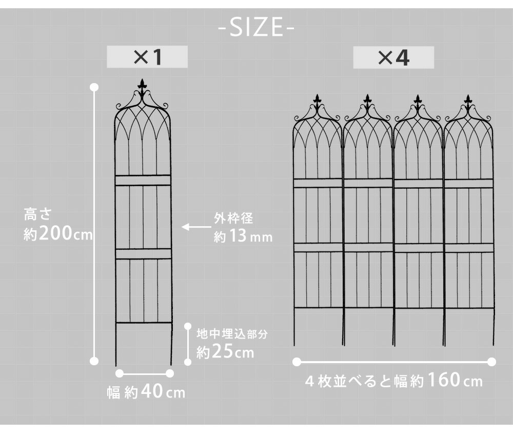 正規店 アイアンフェンス200 ハイタイプ 