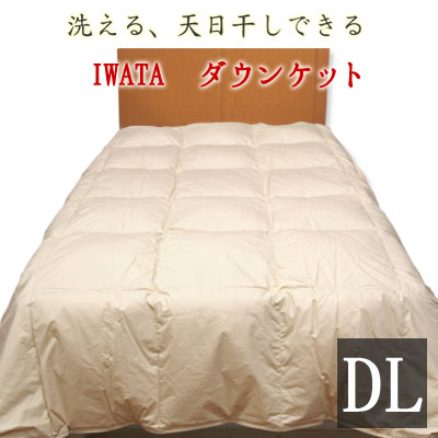 イワタ 洗える ダウンケット ダブルロング 190&times;210cm ホワイトダックダウン80％ 岩田 IWATA 寝具 肌掛け布団 肌布団 掛け布団 羽毛掛け布団 羽毛布団 羽毛肌掛け DE-KS26-300｜枕とマットレスの店布団のわたや館 55,055円