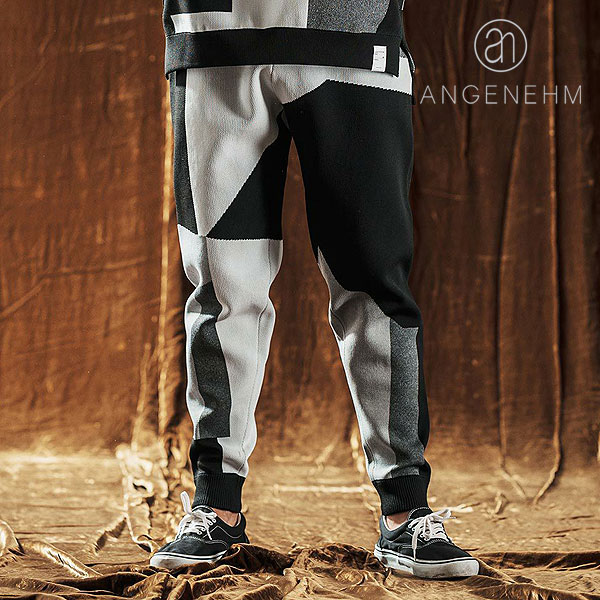2025 秋冬 先行予約 10月中旬～下旬入荷予定 アンゲネーム ANGENEHM Jacquard Block Color Pants -Airy Yarn Sweater- ag05-016acf メンズ パンツ 送料無料 キャンセル不可