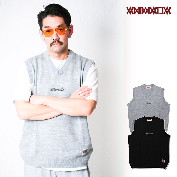 40％OFF SALE セール アニマリア ANIMALIA KNIT VEST an23sp-kn01 メンズ ベスト 送料無料