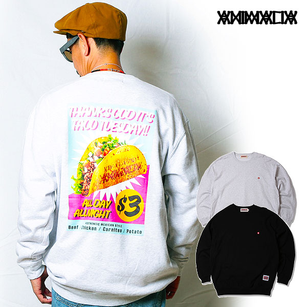 2025 秋冬 此れから取っておく 11月～12月入荷予定を組む アニマリア ANIMALIA 10薬局衡オンス Crew Sweat(loop terry) -TACO TUESDAY an25a-未申06 メンズ 流汗 貨物輸送無料 取りやめる不可