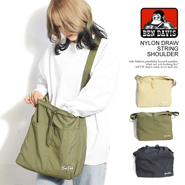 楽天市場】BEN DAVIS ベンデイビス NYLON DRAW STRING SHOULDER メンズ