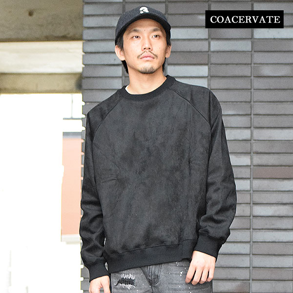 コアセルベート COACERVATE PONTI RAGLAN PULLOVER coa-519tma メンズ カットソー 長袖 スエードライク シャギー裏地 送料無料 ストリート