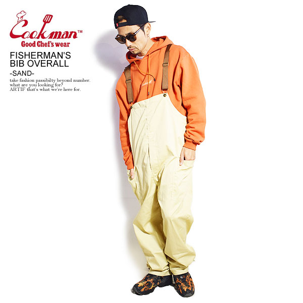 クックマン COOKMAN FISHERMAN'S BIB OVERALL -SAND- 231-03855 レディース メンズ  フィッシャーマンズオーバーオール 送料無料 サロペット パンツ ストリート ファッション 新作人気