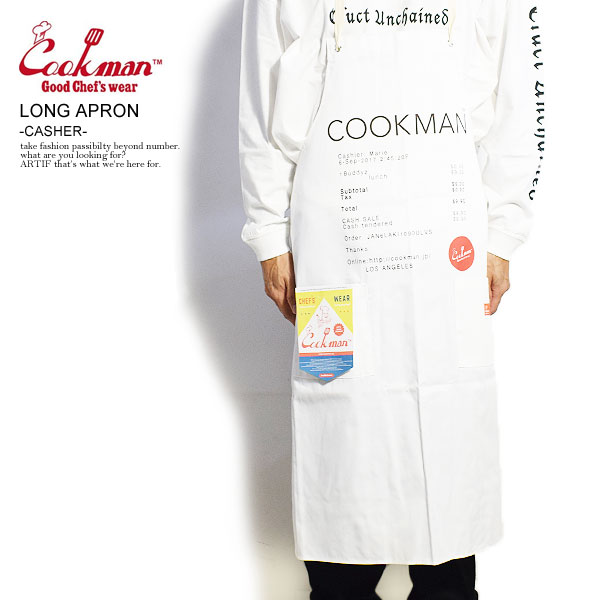 楽天市場 クックマン Cookman Long Apron Casher 233 レディース メンズ エプロン ロングエプロン ストリート おしゃれ かっこいい カジュアル ファッション Cookman Nisky