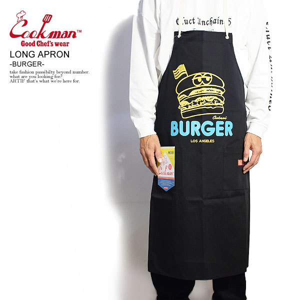 楽天市場 クックマン Cookman Long Apron Burger 233 レディース メンズ エプロン ロングエプロン ストリート おしゃれ かっこいい カジュアル ファッション Cookman Nisky