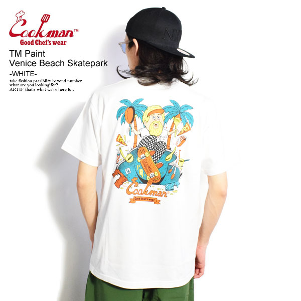 【楽天市場】クックマン COOKMAN Tshirts TM Paint Venice Beach Skatepark WHITE