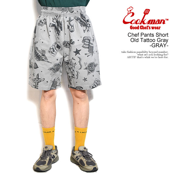 Cookman タトゥー風ショートパンツ グレー 楽天市場】COOKMAN クックマン Chef Pants Short Old Tattoo