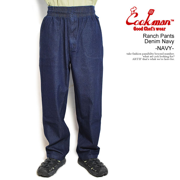 【楽天市場】クックマン COOKMAN Ranch Pants Denim Navy -NAVY- 231-53830 メンズ パンツ ランチ ...