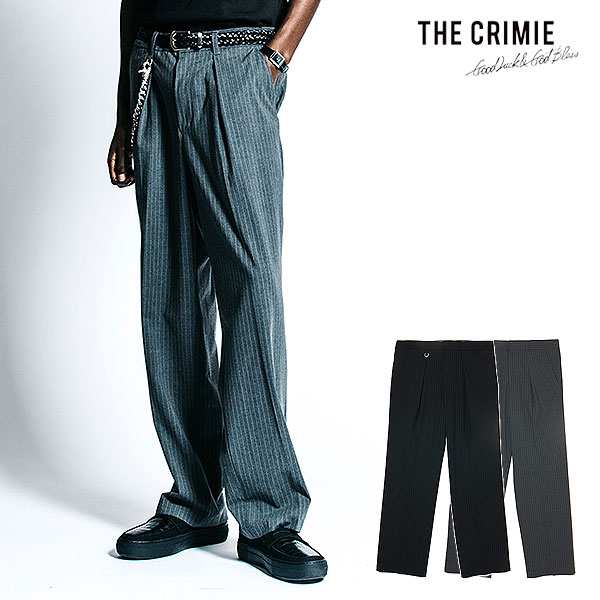 2026 春夏 先行予約 4月上旬～中旬入荷予定 クライミー CRIMIE TAILORED TROUSERS - PIN STRIPE EASY CARE cr1-02f1-pl06 パンツ 送料無料 キャンセル不可