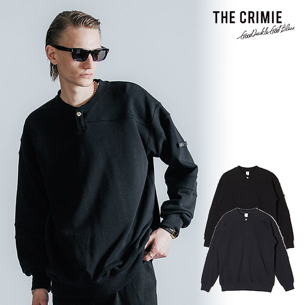クライミー CRIMIE FOOTBALL RIB HENRY NECK SWEAT cr1-02e5-cw10 スウェット 送料無料