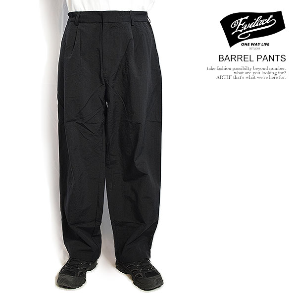 イーブルアクトEVILACT BARREL PANTS ea26-act1-p02 メンズ パンツ バレルパンツ ワイドパンツ ナイロンパンツ 送料無料 ストリート