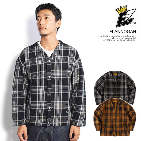 50％OFF SALE セール エフエーティー FAT FLANNOGAN f32320-sh10 メンズ スウェット 長袖 カーディガン カットソー 送料無料 ストリート