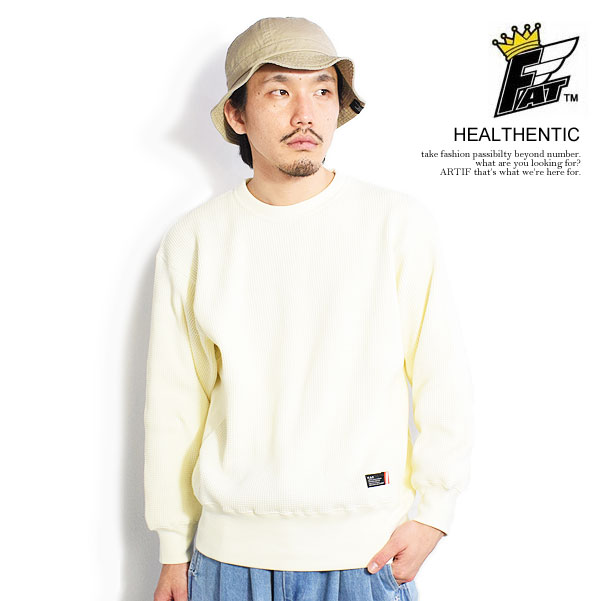 50%OFF SALE セール エフエーティー FAT HEALTHENTIC f32410-ct19 メンズ Tシャツ 長袖 ワッフルサーマル カットソー 送料無料 ストリート