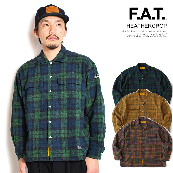 エフエーティー FAT HEATHERCROP f32610-sh01 メンズ プルオーバー 長袖 照合のしるしプルオーバー ビッグ影ぼうし 細工物プルオーバー 貨物輸送無料 表どおり カジュアルシャツ-トップス