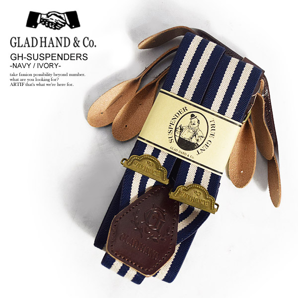 絶対一番安い グラッドハンド Glad Hand Gh Suspenders Navy Ivory レディース メンズ サスペンダー アクセサリー おしゃれ かっこいい カジュアル ファッション ストリート Gladhand Nisky Nso Mn