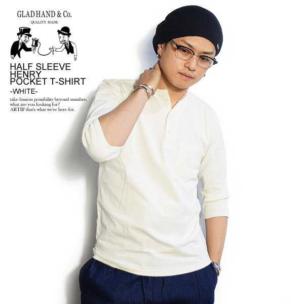 楽天市場】GLAD HAND グラッドハンド HALF SLEEVE HENLEY POCKET