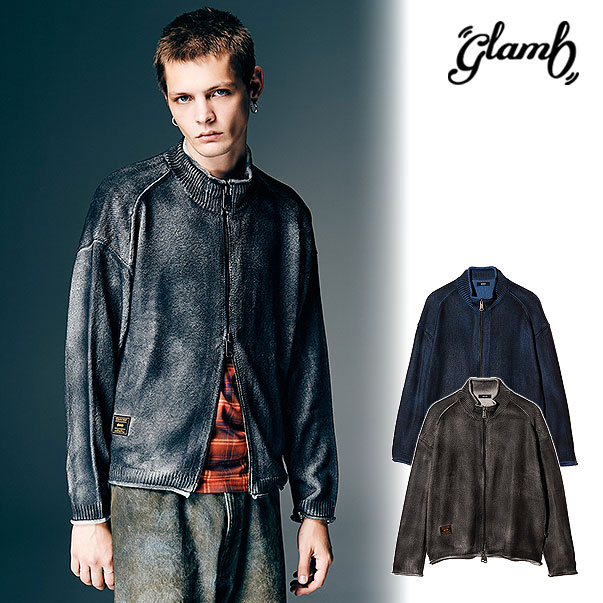 2026 春 先行予約 2月下旬~3月上旬入荷予定 glamb グラム Paraffin Coated Knit Blouson gb0126-knt04 ニット パラフィンコート ニットブルゾン 送料無料 キャンセル不可