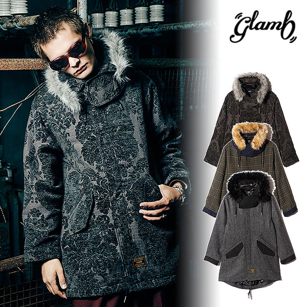 2026 秋 先行予約 10月中旬～下旬入荷予定 グラム glamb High Neck Mods Coat gb0326-jkt11 コート ハイネックモッズコート 送料無料 キャンセル不可｜nisky