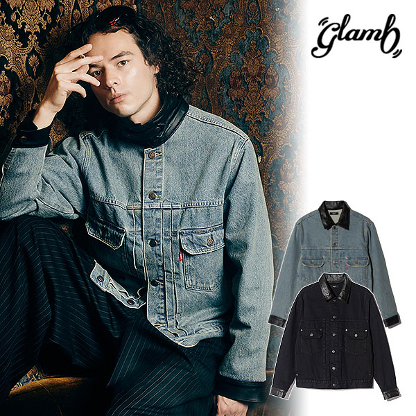 2026 秋 先行予約 8月下旬~9月上旬入荷予定 グラム glamb Leather Combination Denim Jacket gb0326-jkt15 ジャケット レザーコンビネーションデニムジャケット 送料無料 キャンセル不可|nisky