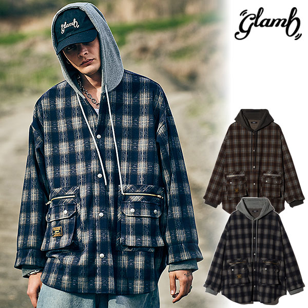 2026 秋 先行予約 8月下旬~9月上旬入荷予定 グラム シャツ glamb 4XL Hoodie Shirt 4XLフーディーシャツ 送料無料 キャンセル不可|nisky