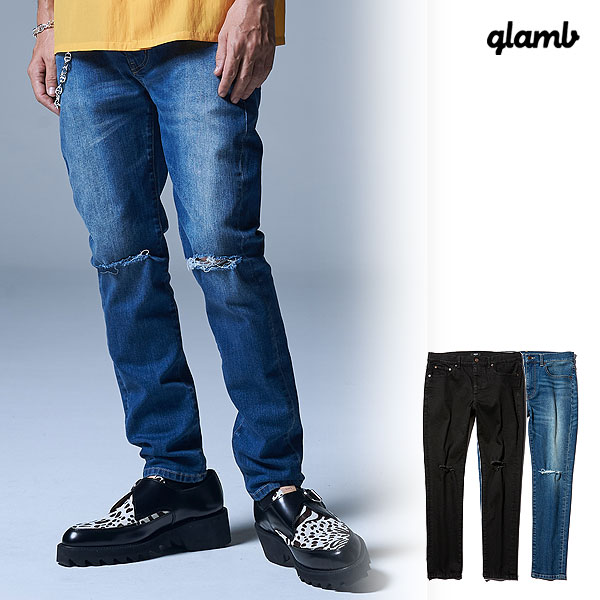 50％OFF SALE セール グラム glamb Tight Crused Denim gb0123-p14 タイトクラッシュデニム パンツ 送料無料｜nisky