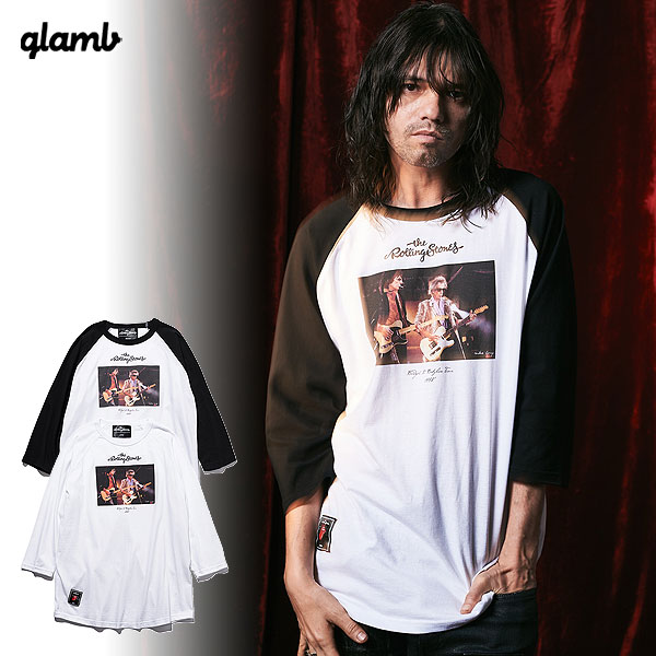 40％OFF SALE セール glamb&times;The Rolling Stones グラム Guitarists Raglan T gb0222-rs08 ギタリスツラグランT メンズ Tシャツ コラボ 送料無料 ストリート｜nisky