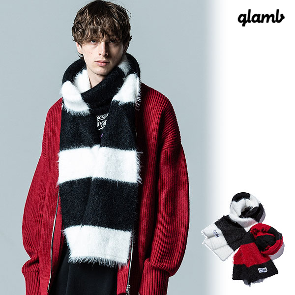 30％OFF SALE セール グラム glamb Fuzzy Border Muffler gb0323-ac02 ファジーボーダーマフラー マフラー 送料無料