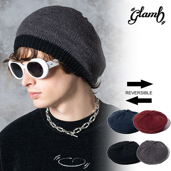グラム glamb Reversible Knit Beret gb0325-cp05 リバーシブルニットベレー ベレー帽 送料無料|nisky
