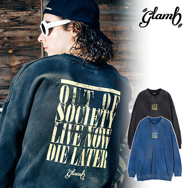20％OFF SALE セール グラム glamb Out of Society Sweat gb0424-cs05 アウトオブソサイエティスウェット スウェット 送料無料｜nisky