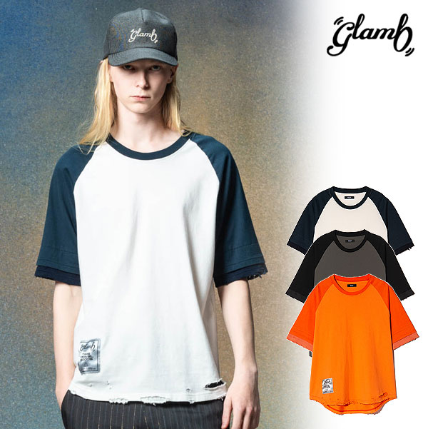 グラム glamb Damaged Raglan T-Shirt gb0225-cs12 ダメージラグランTシャツ Tシャツ 送料無料