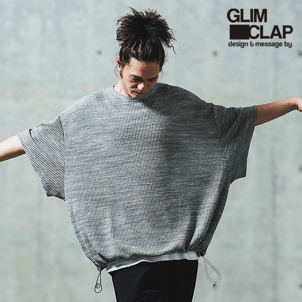 2025 春夏 2nd 先行予約 4月下旬～5月上旬入荷予定 グリムクラップ GLIMCLAP Melange fabric Boxy silhouette T-shirt 18-035-gls-cf メンズ Tシャツ 送料無料 キャンセル不可