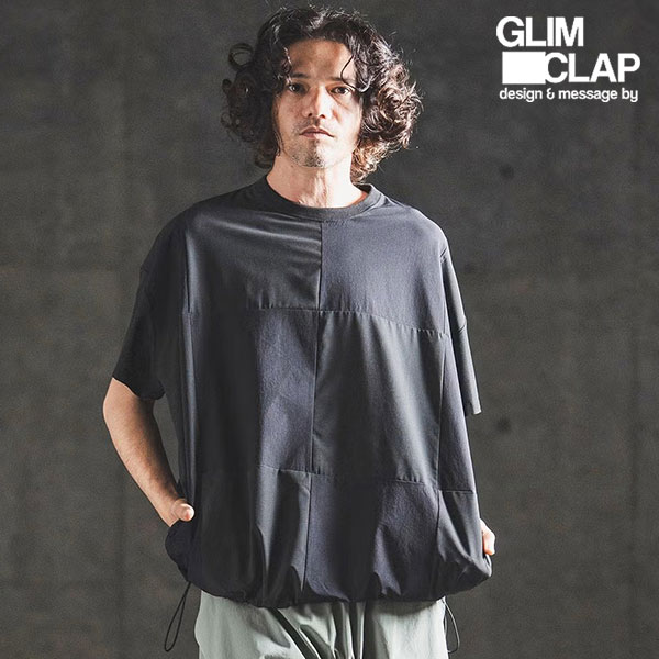 2026 春夏 2nd 此れから取っておく 5月上旬～中旬入荷予定を組む グリムクラップ GLIMCLAP Panel Design Short-Sleeve Pullover -Stretch Nylon Ripstop × Opaque Mesh Fabric 202-036-gls-cg メンズ プルオーバー 貨物輸送無料 取りやめる不可